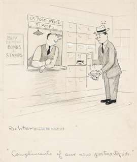 MISCHA RICHTER Lot of 10 cartoons for Field Publications. | Swann Galleries