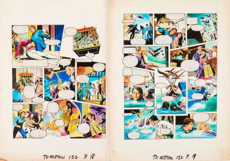 The Protectors: two original colour artworks (1973) by Transformers… | Comic Book Auctions ltd