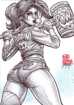 Bazal, Ángel/ Harley Quinn - POW READY. 8,3x11,7 in. COA Included. | eBay US (Buy It Now)