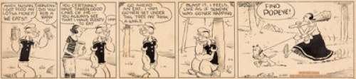E. C. Segar Thimble Theater Starring Popeye Daily Comic Strip Original Art Dated 6-26-37 (King Features, 1937).... | Heritage