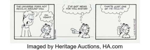 Davis, Jim | Jim Davis Garfield Consecutive Daily Comic Strip Original Art Group of 6 (PAWS/Universal Press, 2011).... (Total: 6 Original Art) | Heritage