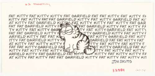 Davis, Jim | Jim Davis Fat Kitty Garfield Illustration Original Art (C.1980s).... | Heritage