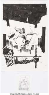 Sale, Tim | Tim Sale Green Arrow #47 Harley Quinn Cover Original Art (DC, 2015).... (Total: 4 Original Art) | Heritage