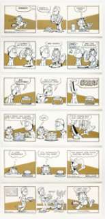 Davis, Jim | Jim Davis Garfield Consecutive Daily Comic Strip Original Art Group of 6 (PAWS, 1994).... (Total: 6 Original Art) | Heritage