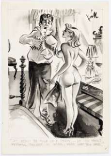 Kirk Stiles Joker October-1958 Single Panel Gag Cartoon Illustration Original Art (Humorama, 1958). | Heritage