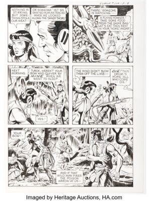 Angelo Todaro (attributed) and Alberto Giolitti Turok, Son of Stone #100 Story Page 8 Original Art (Western/Gold Key, 1975). | Heritage