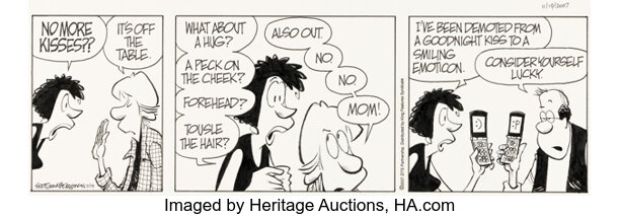 Jerry Scott and Jim Borgman Zits [Emoticon Expression] Daily Comic Strip Original Art dated 11-19-07 (King Features Syndicate, 2007). | Heritage