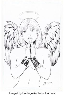 Di Amorim Brian Pulido‘s Unholy Preview Variant Cover Original Art (Avatar Press, 2004).