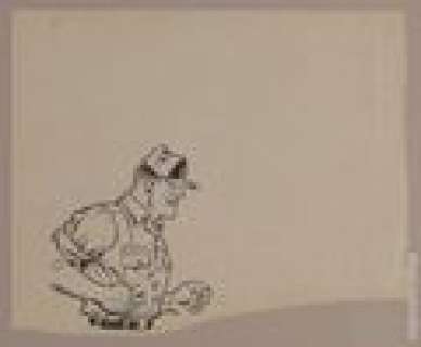 Military Man in Hat Sketch by Will Eisner | mycomicshop.com