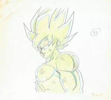 Toriyama Akira - Dragon Ball | 4563 – Dragon Ball Z – Ep 98 – Son Goku Super Saiyan SSJ – Genga | La Galerie de la Bande Dessinée