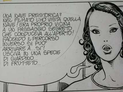 Milo Manara - striscia originale "Le avventure orientali di Giuseppe Bergman" cm 49 x 17,5 - Loose page | Catawiki