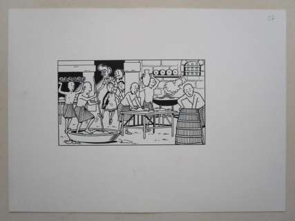 Paul Geerts - Originele illustratie - Suske en Wiske - De blijde broodeters - (1982) | Catawiki