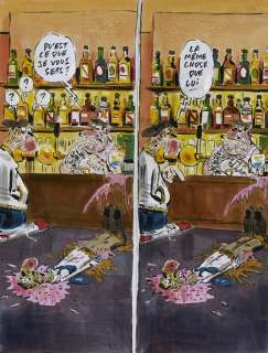 Vuillemin - Original page Un Verre Ã‡a Va, Deux Verres Ã‡a Va Mieux - complete story - L’Echo Des Savanes - (2011) | Catawiki