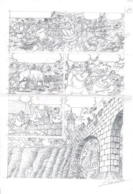 Donald Duck – Preliminary Production Page XII – Wild Pursuit Across the Countryside | Corner4art