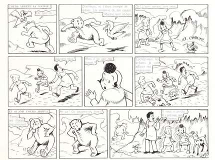 Pesch | Sylvain et Sylvette, planche n°15 Ã  l’encre de C… | Banque Dessinée