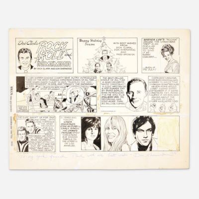 Don Sherwood | Lot 327 - Dick Clark’s Rock and Roll Remember Sunday Strip Original Art (Chicago Sun Times, 1994) | Landry Pop Auctions