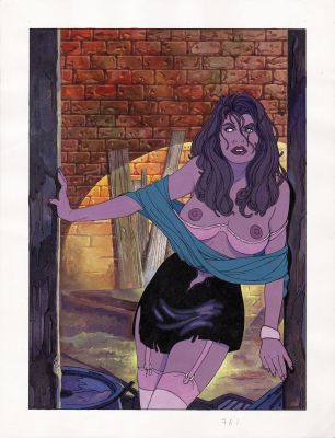 Ernesto Horacio Domingues | Copertina per Skorpio n.40 del 1993 | Tavole Originali