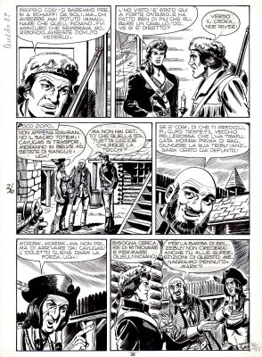 Essegesse | Il Comandante Mark n.85 Il Totem dei Cayugas p.36 | Tavole Originali