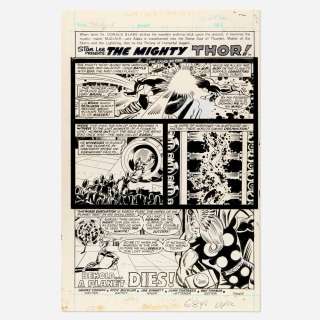Rich Buckler and Joe Sinnott, The Mighty Thor #228 Story Page 1 Original Art (Marvel Comics, 1974) | Landry Pop Auctions