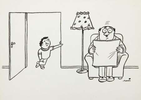 Gwidon Miklaszewski (1912 - 1999) | Gwidon Miklaszewski | " - Gdybym miał 10 złotych, to mógłbym pójść do kina... ale mogę też zaprosić tutaj moich siedmiu kolegów!", lata 80. | Desa Unicum