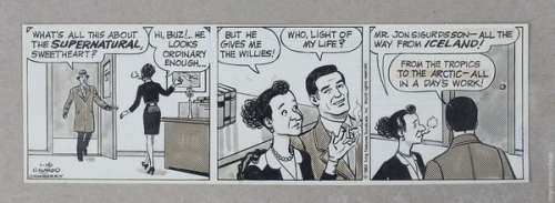 Original Art: Buz Sawyer Comic Strip, January 16, 1984 by John Celardo | mycomicshop.com