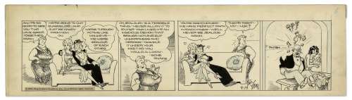 Chic Young Hand-Drawn ’’Blondie’’ Comic Strip From 1931 Titled ’’Mother Sets an Example’’ | Nate Sanders