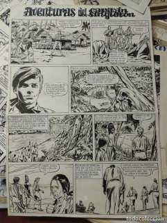 Bruguera Dibujo Original Antonio Pérez Carrillo Capitan Singleton Tio Vivo 383. Muy dificil