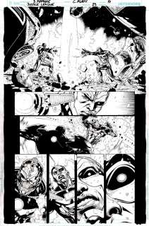 Christian Alamy, Doug Mahnke - justice league #29 p 17 (cyborg vs grid! ) 2014