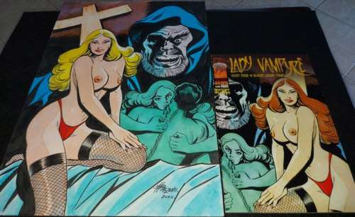 Balzano Birago - Cover originale - Zora - Lady Vampyre + book - Loose page - (2000) | Catawiki