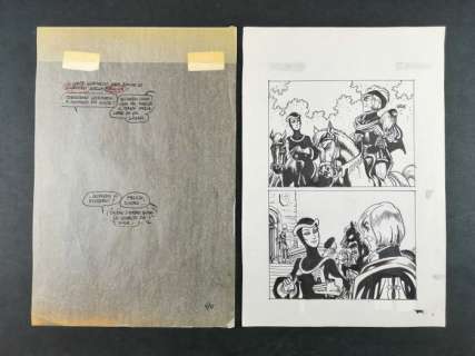 La Compagnia Della Forca n. 4 - Magnus, Romanini - Disegno Preliminare n. 5 "Il Reame di Bellorizzonte" - Loose page | Catawiki