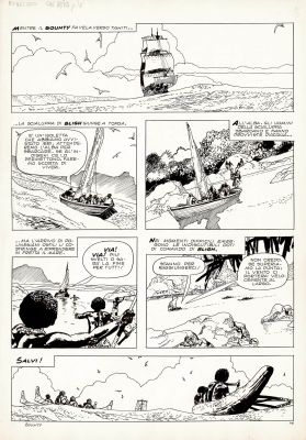 Attilio Micheluzzi | Gli ammutinati del Bounty p.15 | Tavole Originali
