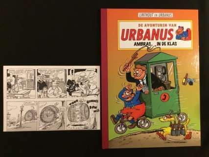 Linthout, Willy - Originele, halve pagina + Luxe album - Urbanus - Ambras in de klas | Catawiki