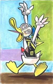Tony Fernandez, Disney Artist | Donald Duck inspired by Picasso’s Paintings - Original Painting - Tony Fernandez | Catawiki