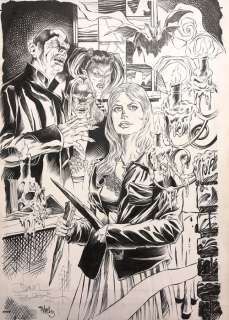 Dan Brereton / Tim Vigil - 44 X 29 Cm. | Buffy the Vampire Slayer - Dan Brereton - Buffy the Vampire Slayer Original Drawing - Exemplaire unique - (2002/2003) | Catawiki