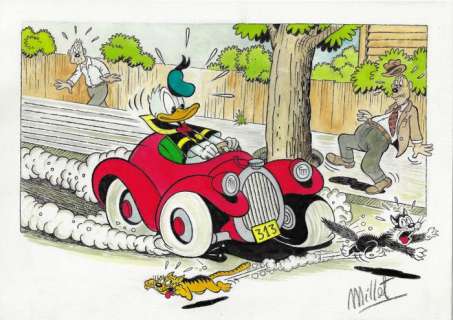 Millet | Donald Duck - Millet - Original Drawing | Catawiki