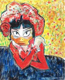 Tony Fernandez, Disney Artist | Daisy Duck inspired by Picasso’s The Wait (Margot) - Original Painting - Tony Fernandez | Catawiki