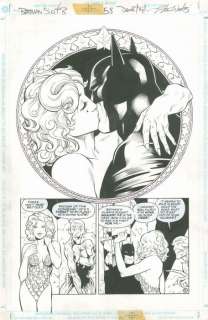 Dave Taylor, Stan Woch - Batman. Shadow of the Bat #58 - page 5, half-splash (Poison Ivy kisses Batman) - (1997)
