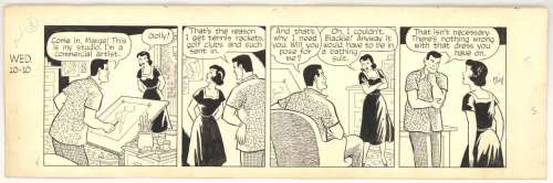 Frank King | King – Gasoline Alley Original Daily Strip 10/10/1956 NO RESERVE! | Russ Cochran
