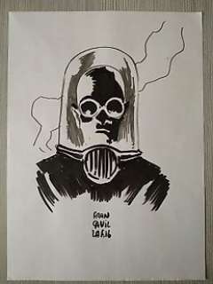 Francesco Francavilla - Batman - Illustrazione originale di Francesco Francavilla Mr Freeze - Page volante - Exemplaire unique - (2016/2021)