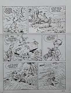 Marc Wasterlain | Wasterlain, Marc - Planche originale (p.3) - Jeannette Pointu / Sarah Spits 5 - Reportages / Wapenstilstand - Page volante - (1989) | Catawiki