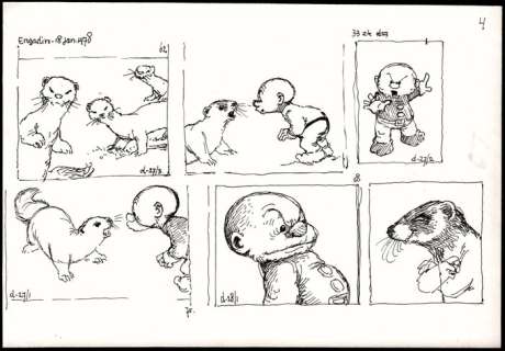 Dulieu, Jean | Dulieu, Jean - Originele tekening in O.I. inkt - Paulus de Boskabouter - opzet voor een strip - (1978) | Catawiki