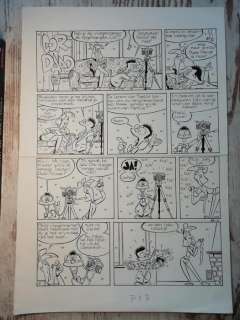 Kolk, Hanco | Kolk, Hanco - Originele pagina + tekening in kleur op achterzijde - Cor Daad - (1987) | Catawiki