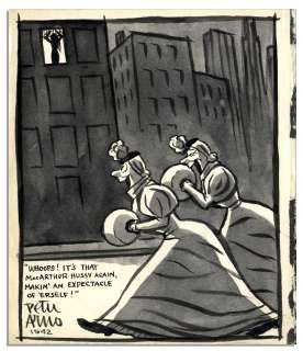Peter Arno Original Hand-Drawn Cartoon Signed -- Created for Helen Hayes‘ Daughter