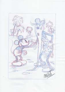 Millet | Mickey Mouse - Millet - DIN A3 - Original Sketch Drawing | Catawiki