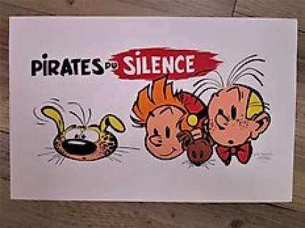 Frisano, Thomas | Frisano, Thomas - Dessin original couleur - Hommage Ã  Franquin - Spirou & Fantasio | Catawiki