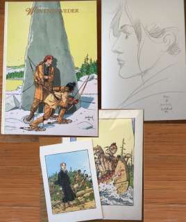 André Juillard | Wuivende Veder 1 & 2 - Originele tekening in "De zottin en de moordenaar + De dondervogel" - Cartonné - (2002) | Catawiki