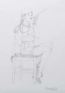 Giovanna Casotto | Giovanna Casotto - illustrazione originale a matita - 25x35 - firmata - Page volante (2021) | Catawiki