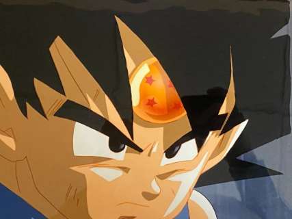 Toei Animation | Dragon Ball GT (1996-1997) - Animation cel and drawing of Son Goku plus painted background - Episode 61 - Very Rare | Catawiki