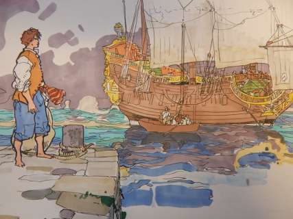 Pã¢Ques, Olivier | PÃ¢ques, Olivier - Originele tekening in kleur - Loïs - (2018) | Catawiki