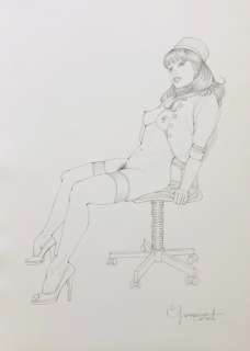 Giovanna Casotto | Giovanna Casotto - illustrazione originale a matita - 25x35 - firmata - Page volante (2021) | Catawiki